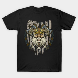 American Viking Patriotic Norse Myth Historical T-Shirt